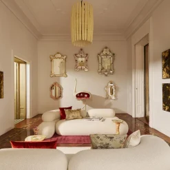 Divano Nefelibata bianco in jacquard bielastico*Adrenalina Best