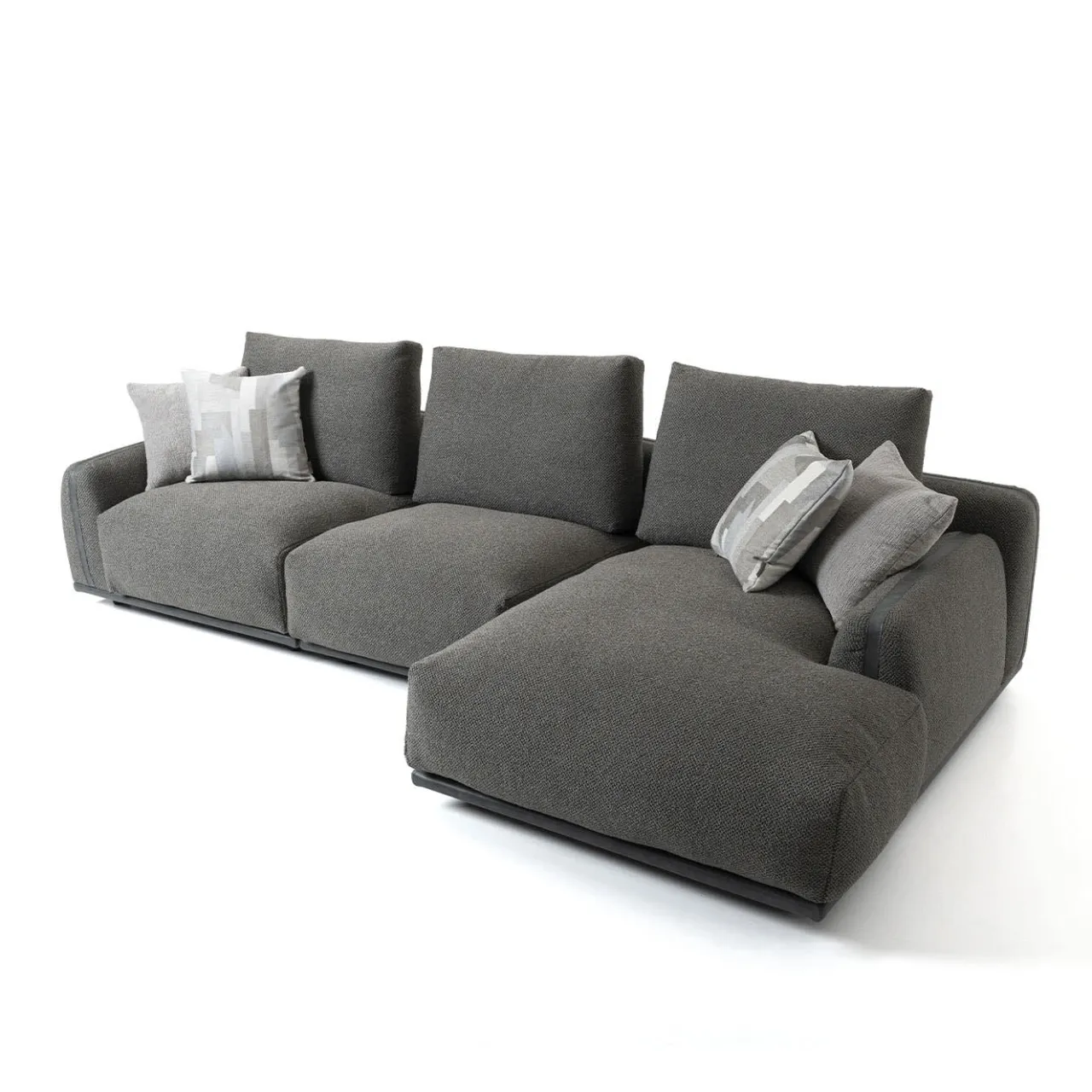 Divano Paloma con chaise longue grigio antracite*Mantellassi 1926 Sale