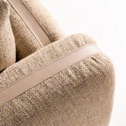 Divano Paloma in Tessuto Beige con Chaise Longue e Lato Libero*Mantellassi 1926