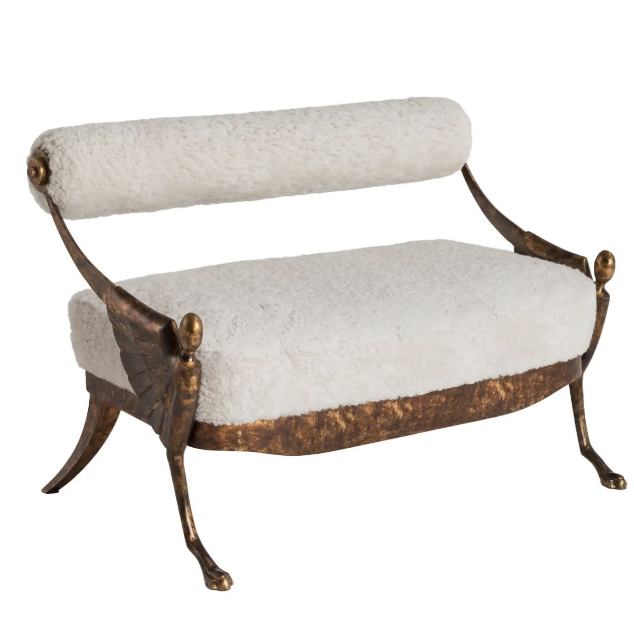 Divano Piccolo Over in Ottone Bianco*Mantellassi 1926