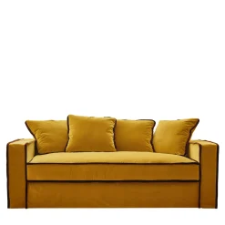 Divano Rafaella in velluto oro e bordeaux*Biosofa Discount