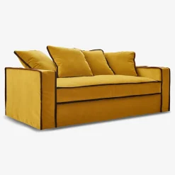 Divano Rafaella in velluto oro e bordeaux*Biosofa Discount