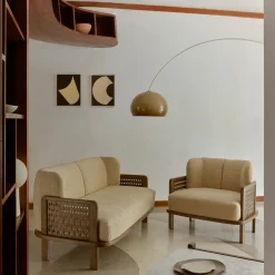 Divano Raquette 181 Beige di Cristina Celestino*Billiani 1911 New