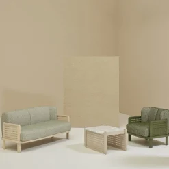 Divano Raquette 181 verde di Cristina Celestino*Billiani 1911 Discount