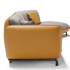 Divano Rock Angolare Grigio e Senape*Franco Ferri Hot