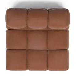 Divano Sacai a 3 moduli in pelle marrone*Franco Ferri Online