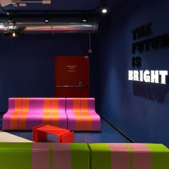 Divano Sofo viola e rosso*Poltronova Sale