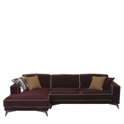 Divano Tesla con chaise longue bordeaux*Mantellassi 1926