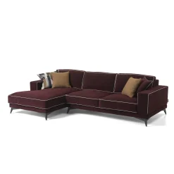 Divano Tesla con chaise longue bordeaux*Mantellassi 1926