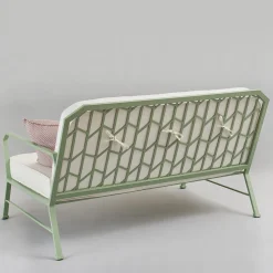 Divano verde foresta e bianco di in acciaio inox*Officina Ciani Online