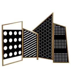 Divisorio per ambienti con schermo pieghevole Opto - Nero*Colé New