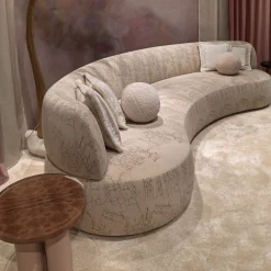 Duse Cityscape - Divano in tessuto beige ricamato*Chiara Provasi Best