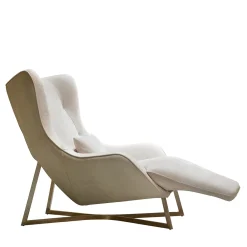 Egoiste Chaise Longue in Pelle Bianca*Visionnaire Outlet