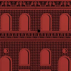 Facciata Quattrocentesca Rosso Rialzato Piccolo Mobile*Fornasetti Best