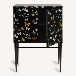 Farfalle Nero Rialzato Piccolo Armadietto*Fornasetti Discount