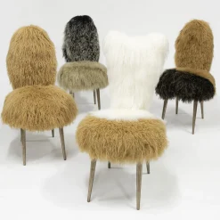 Furry sedia vintage beige e nera*Draga & Aurel Hot