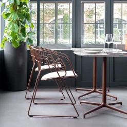 Giappone Sedia in acciaio marrone*Sitia New