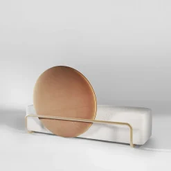 Horizon white textile and velvet sofa*Secolo Outlet