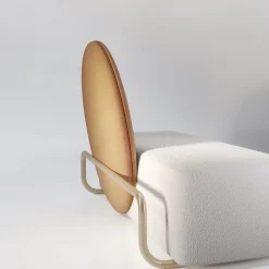 Horizon white textile and velvet sofa*Secolo Outlet