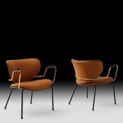 Kalida poltrona in pelle marrone*Black Tie Online