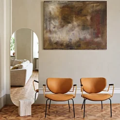 Kalida poltrona in pelle marrone*Black Tie Online