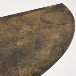 Lama Console Semiellisse Media Con Top In Resina Spatolata Color Bronzo*Disain 1971 Discount