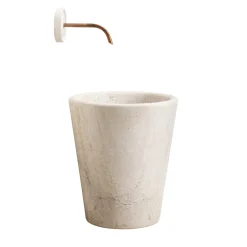 Lavabo da esterno in travertino Current*Veltha Outdoor Stone Design Outlet