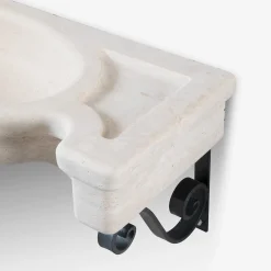 Lavabo semicircolare Sethra in travertino*Veltha Outdoor Stone Design Online