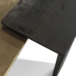 Lego Tavolino Nesting in Alluminio Dorato e Marmo Nero*Visionnaire Sale