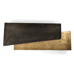 Lego Tavolino Nesting in Alluminio Dorato e Marmo Nero*Visionnaire Sale