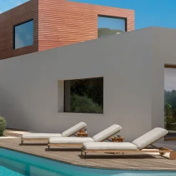 Lettino Cleo Beige in legno di Accoya di Marco Acerbis*Talenti Sale