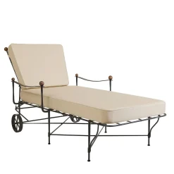 Lettino da sole reclinabile con cuscino a trama incrociata*DMG Fiesole Online