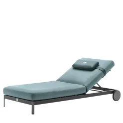 Lettino prendisole in tessuto verde per esterni*Giorgio Collection New