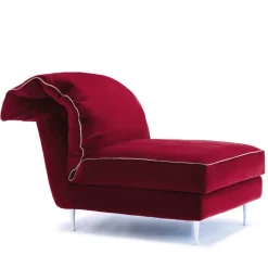 Letto da giorno Casquet Mini in velluto rosso passione*Biosofa