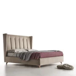 Letto Edo in velluto beige trapuntato*Bedding Atelier Sale