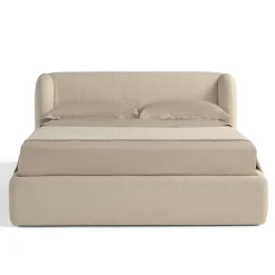 Letto Elisa 905 imbottito beige con contenitore*Franco Ferri