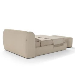 Letto Elisa 905 imbottito beige con contenitore*Franco Ferri
