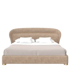Letto Flare 02 rivestito in velluto beige*Morello Gianpaolo Clearance