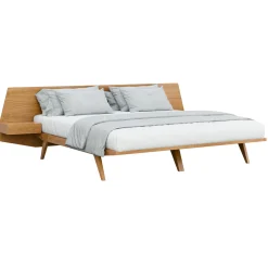 Letto GIO' in legno massello di ciliegio con comodini integrati*Morelato New