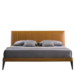 Letto King-Size Megan Arancione con Testiera Cordonata*Bodema New