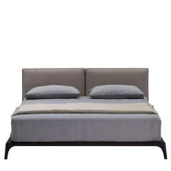 Letto King-Size Milano in pelle beige*Bodema Discount