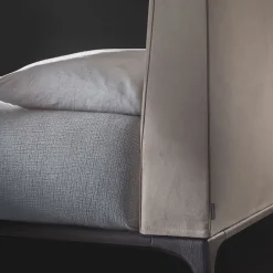 Letto King-Size Milano in pelle beige*Bodema Discount