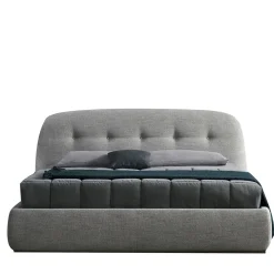 Letto King-size Sophie con Testiera con bottoni Grigio*Bodema Sale