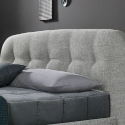 Letto King-size Sophie con Testiera con bottoni Grigio*Bodema Sale