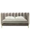 Letto matrimoniale Ibisco One Channeled in tessuto grigio*Black Tie Online