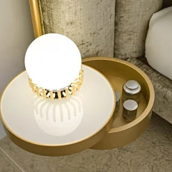 Letto matrimoniale in tessuto verde salvia canalizzato Ibisco*Black Tie Online