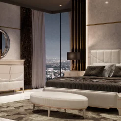 Letto matrimoniale James Beige*Alberto & Mario Ghezzani Clearance