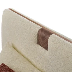 Letto Onigiri in Bouclé Latte con Dettagli in Noce*Modesign Best