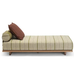 Letto prendisole da esterno Emir 189 a righe color oliva*Jwana Hamdan