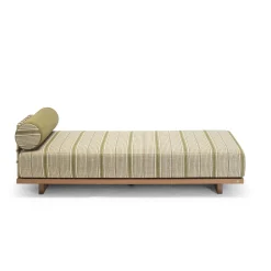 Letto prendisole da esterno Emir 189 a righe color oliva*Jwana Hamdan